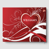 赤と白ハート渦巻き ゲストブック (裏面)