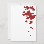 赤と白ハート結婚式招待状 招待状 (裏面)