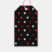 赤と白ハート ギフトタグ (正面)
