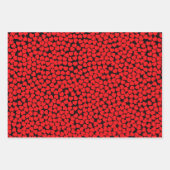 赤と白ハート ラッピングペーパーシート (正面3)