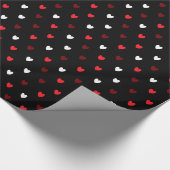 赤と白ハート ラッピングペーパー (角)