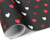 赤と白ハート ラッピングペーパー (ロールコーナー)