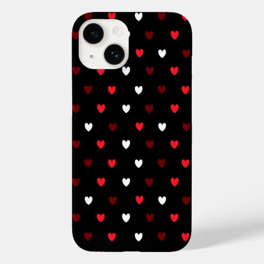 赤と白ハート Case-Mate iPhoneケース (裏面)