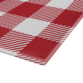 赤と白バッファローの格子縞- カッティングボード (角)