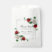 赤と白バラス結婚クリスマス フェイバーバッグ (正面)