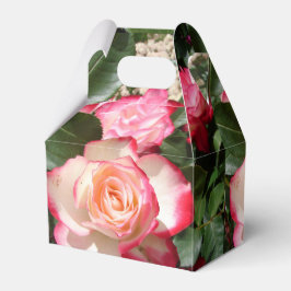 赤と白バラフローラパーティーケーキお願いボックス フェイバーボックス