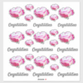 赤と白バラ写真 | 祝福 シール (シート)