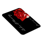 赤と白バラ結婚個人 マグネット (右側)