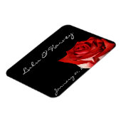 赤と白バラ結婚個人 マグネット (左側)