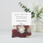 赤と白バラ結婚式招待状 招待状 (スタンド正面)