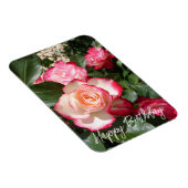 赤と白バラ花フローラバラカード マグネット (右側)