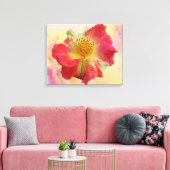 赤と白バラ キャンバスプリント (インサイチュ (リビング))