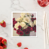 赤と白バラ スタンダードカクテルナプキン (インサイチュ)