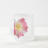 赤と白バラ フロストグラスマグカップ (正面左)