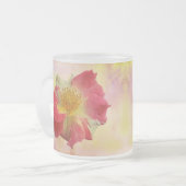 赤と白バラ フロストグラスマグカップ (正面左)