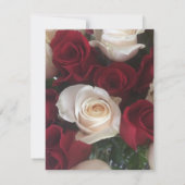 赤と白バラRSVP返信カード 出欠カード (裏面)