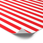 赤と白パターン ポスター (角)