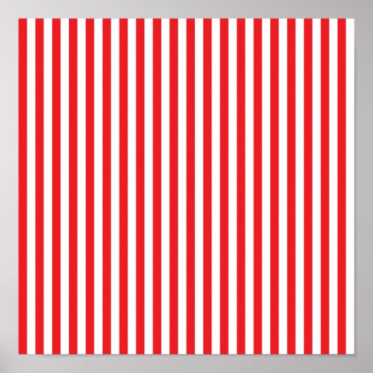 赤と白パターン ポスター (正面)