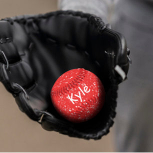 赤と白パーソナライズされた球 野球ボール