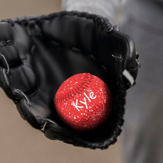 赤と白パーソナライズされた球 野球ボール