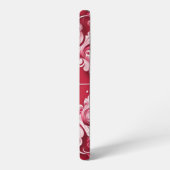 赤と白ビクトリアンデザイン SAMSUNG GALAXYケース (左側面)