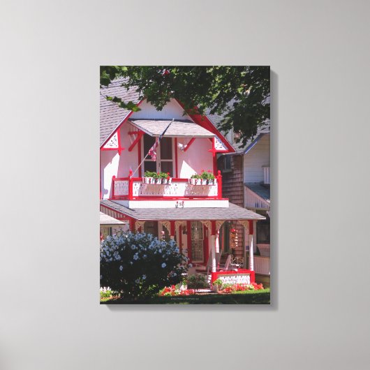 赤と白ビクトリアンー – マーサのブドウ園 キャンバスプリント (正面)