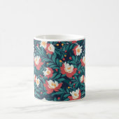 赤と白フローラ コーヒーマグカップ (中央)