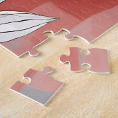 赤と白フローラ ジグソーパズル (側面)