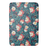 赤と白フローラ バスマット (正面縦)