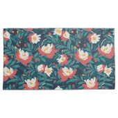 赤と白フローラ 枕カバー (正面右)