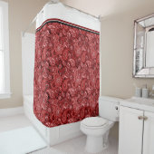 赤と白ペイズリー シャワーカーテン (インサイチュ)