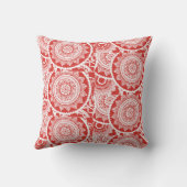 赤と白マンダラパターン装飾用クッション クッション (裏面)