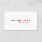 赤と白ミニマル名刺 名刺 (裏面)