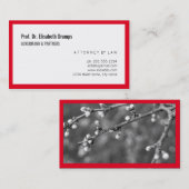 赤と白ミニマル 名刺 (正面/裏面)