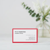 赤と白ミニマル 名刺 (スタンド正面)