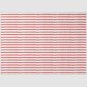 赤と白モダンの波状ストライプ 薄葉紙 (正面)