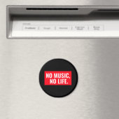 赤と白モダンデザイン無音楽No Life マグネット (インサイチュ (食洗機))