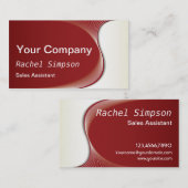 赤と白モダンプロフェッショナル 名刺 (正面/裏面)