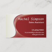 赤と白モダンプロフェッショナル 名刺 (裏面)