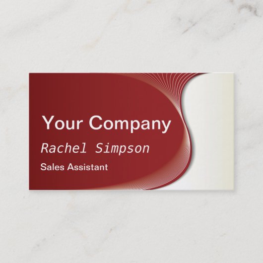 赤と白モダンプロフェッショナル 名刺 (正面)