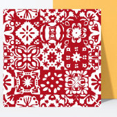 赤と白モダンメキシコのポルトガル語ホームデコール タイル