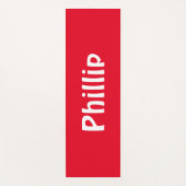 赤と白モダン ヨガマット (正面)