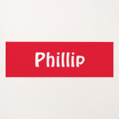 赤と白モダン ヨガマット (正面(横))