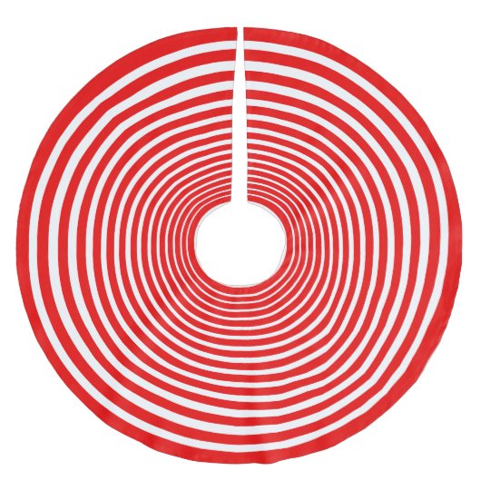 赤と白リングや輪 ブラッシュドポリエステルツリースカート (正面)