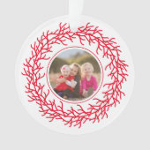 赤と白リース写真 オーナメント (正面)