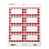 赤と白レトロラベル ラベル (フルシート)