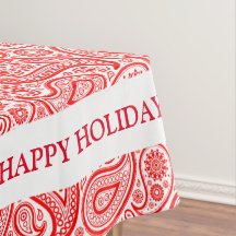 赤と白ヴィンテージペイズリーパターン