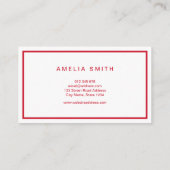 赤と白企業のモダンプロフェッショナル 名刺 (裏面)