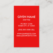 赤と白保CalmおよびEdit文字 名刺 (裏面)