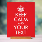 赤と白保CalmとYour Text アクリルサイン (ニュートラル)